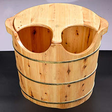 YLL Canna per pediluvio Piedi Vasca, Cedar Piedi Vasca, pediluvio Vasca con Coperchio, Perfetto ammollo i Piedi (40 cm)