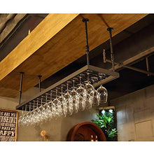 Portavini Portabottiglie da Appendere in Ferro， Portabicchieri da Vino Rosso， Regolabile in Altezza， Portabicchieri Alto Portabicchieri Sospeso Espositore da Bar (Size : 60cm)