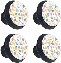 Dessert Dolce Gelato Alla Frutta Pomelli per Porta Set di 4 Pomelli per Mobili Manopole per Cassetti Cucina Armadio Vetro