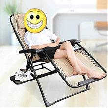 Sedia a sdraio pieghevole reclinabile da giardino con gambe reclinabili e schienale reclinabile.