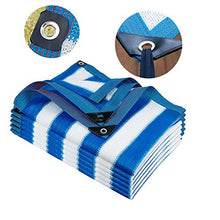 WXQIANG 90% Paralume in Tessuto - Blu e White Stripes Parasole Panno con Occhielli for Pergola Copertura della Volta - 2/3/4/5/6/8 m Larghezza Protezione Solare, Isolamento Termico (Size : 2X6M)