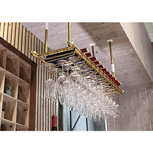 YWYW Portabottiglie da Bar Ristorante portabottiglie da Appendere portabottiglie Creativo in Ferro battuto in Stile Europeo (Oro) (Dimensioni: 60 * 30 cm)