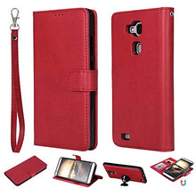 Bear Village Cover Huawei Mate 7, Custodia Premium Flip Custodia per Huawei Mate 7, Custodia con Porta Carte e Chiusura Magnetica, Rosso