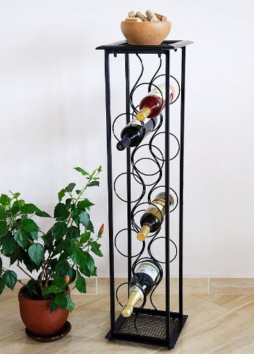DanDiBo Scaffale Vino Colonna di Fiori “Oktave” 100 cm Supporto Bottiglie Metallo Scaffale Porta Bottiglie
