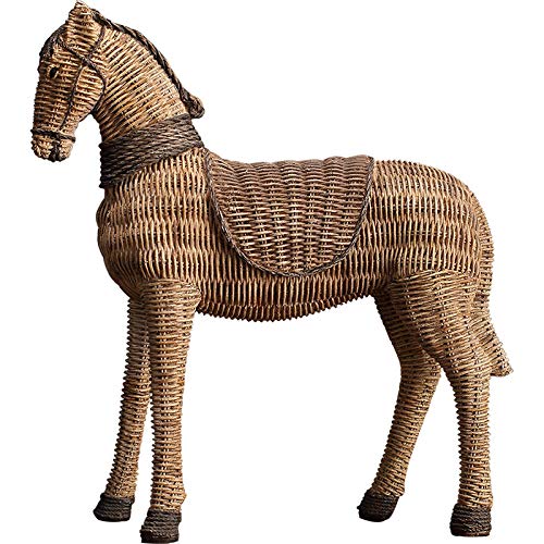 LOGT Rattan modello cavallo resina ornamenti soggiorno studio TV armadio vino armadio scarpiera mobili per la casa