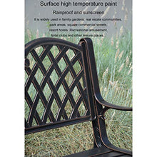 household products Outdoor Alluminio Panchina, Ferro Cava Giardino Sedile Battuto, Anti-corrosione E Panca retrò Antiruggine con Braccioli sulla Terrazza Balcone, in Grado di Ospitare 2-3 Persone