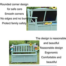 Panche per il tempo libero in legno anticorrosivo per esterni, panchine per patio con armadietti, panchine per veranda con schienali e braccioli, cortili, giardini, aria aperta, balconi