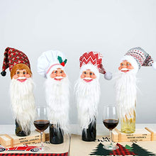 UPKOCH Copri Bottiglie di Vino Natalizie Topper Copri Champagne Decorativo Babbo Natale per Decorazioni Natalizie