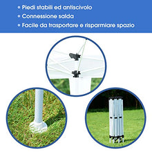 Goplus Gazebo da Giardino Pieghevole 3 X 6 m Tenda Padiglione da Giardino per Campeggio, Facile da Trasportare con Borsa (Bianco)