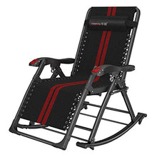 SHUAIIJUAN Sedia per il tempo libero domestico Sedie da giardino a dondolo for Beach Patio giardino esterno di campeggio pieghevole Sdraio reclinabile Prato sedie a sdraio con poggiatesta Max.200kg -