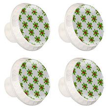 Maniglie per cassetti Manopole per cassetti Manopole rotonde Confezione da 4 per armadietto, cassetti, cassettiere, cassettiere ecc - Modello di elemento di Natale