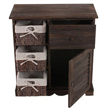 Mendler Serie vintage comodino cassettiera legno paulonia 3 ceste 30x60x63cm marrone