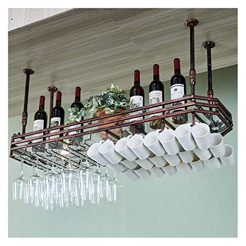 ZHXYY Portabottiglie per Uso Domestico, Decorazione Creativa Europea, Appendiabiti per Bicchieri da Vino, portabottiglie per Bicchieri da Vino, portabottiglie da Bar Capovolto (Colore: Marrone, di