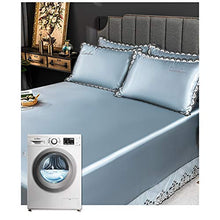 N\A DWFF Ice Tappeto di Seta in Tre Pezzi Lavabili Estate e Mat Pieghevole, Ti Permettono di Avere Una Fresca Estate (Color : Blue A, Size : B-2.5mx2.5m)