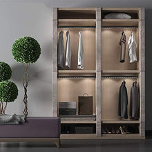 50-120cm Illuminato Armadio Asta in Alluminio Armadio Ferroviario con Built-in Batteria al Litio, Heavy Duty Closet Bar 75kg di carico. (Size : 850mm)