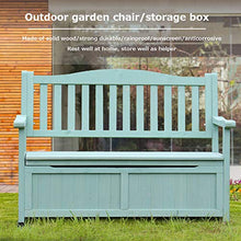 Panchine Terrace Park Panca Portaoggetti da Esterno, Panca in Legno Massello Resistente alle Intemperie, Panchina Cortile con Schienale Braccioli, Per Riporre Attrezzi Giardinaggio / Forniture Ester
