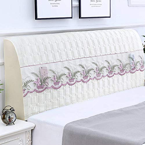 Copri Testata Letto Matrimoniale Elastica Fodera Elastica Protezione Peluche Testata Addensare Elastico All-inclusive Coperchio Europeo Soft Cover Lavabile Testata Letto,A-220 * 65CM