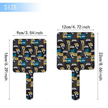 Jacksonville Jaguars - Specchio quadrato palmare con manico per trucchi, casa, salone di viaggio, 9 x 16 cm