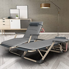 CJW-LC Lettini Prendisole,Sedia Reclinabile Pieghevole Sedia A Sdraio Zero Gravity Sedie A Sdraio per Giardino Patio Esterno Letto Reclinabile con Cuscino per La Testa, Max 200 kg