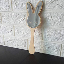 Senfeism, specchio portatile per bambini, in legno, per il trucco, per feste e feste