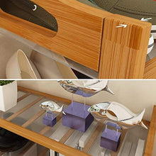 XWZH Cabinet Scarpe da Polvere Scarpe Piatte a 5 Strati Rack Comcise Rettangolo 5 Tiers Bamboo Scarpetta Scarpe Scaffali in Legno Colore di Legno Scarpe da Scarpe di Alta qualità Organizer