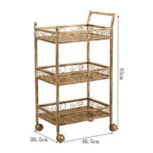 ChangDe Scaffale CHDE Carrello - Carrello per Attrezzi Carrello per Attrezzi Carrello per carrelli Domestici Carrello a Tre Livelli Carrello degli Attrezzi (Color : A, Size : 46.5 * 30.5 * 83cm)