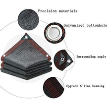 HTL durevole 12-Pin Shading Net, 90% tasso di ombreggiatura, utilizzato per isolamento termico, raffreddamento, protezione solare del balcone, cortile, tetto, nero, 6 m x 7 m