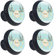 Antlers Full of Flowers Pomelli per Porta Set di 4 Pomelli per Mobili Manopole per Cassetti Cucina Armadio Vetro