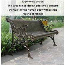household items Sedia da Giardino in Stile Europeo, panchina Quadrata in Ferro zincato, Sedia a Sdraio per Esterni, Sedile per Il Tempo Libero, può ospitare 2-3 Persone, carico 500 kg