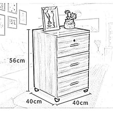 ZXPzZ File Cabinet, Living Comodino-3 Cassetti Comodino Comodino da Tavolo Armadio in Legno Camera da Letto Side Storage-16x16x22 Pollici