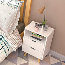 DGHJK Mobili per la casa, scaffale MDF Retro 2 cassetti Comodino Comodino, armadietti Multifunzione , Comodino , Bianco , 40 * 30 * 49 cm