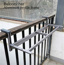 Balcone sospeso Tavolo pieghevole - imitazione in legno - Tavolo da terrazzo pieghevole Regolabile Scrivania portatile, Bar Patio Ringhiera Tavolo pieghevole Patio del giardino,Marrone,27 * 60cm
