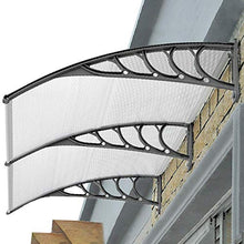PrimeMatik - Pensilina 80x60cm in policarbonato per Porta o Finestra per Esterno Grigio