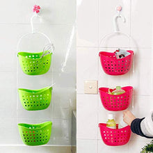 MaikcQ - Cestino portaoggetti pieghevole da appendere, ripiano multifunzione in plastica, utilizzato in cucina, camera da letto, bagno (giallo)