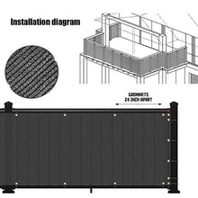 Balcone Protezione Maglia Parasole per Parasole da Esterno 180 gsm 88% Bloccato Cinturino con Cerniera Rete per Recinzione Privacy per Terrazza Formato Personalizzato (Color : Brown, Size : 3x6m)