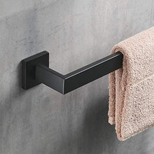 Beelee 40cm montaggio a parete Porta asciugamani, SUS304 Acciaio inossidabile, moderno Appendi Asciugamani per bagno, pittura nera, BA19901B40