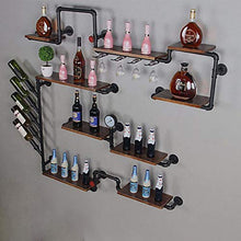 MoDi Wine Rack Retro Style Industriale Tubo di Acqua a Parete Vino Rack (L75 * W20 * H145CM)
