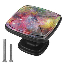 Nebulose colorate galassie e stelle nello spazio Pomelli per Porta Set di 4 Pomelli per Mobili Manopole per Cassetti Cucina Armadio Vetro