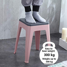 LXHkk Sgabello Alto Semplice, Sgabello Quadrato in Plastica Bicolore Multifunzionale Sgabello con Gradino per Sedia da Pranzo Antiscivolo con Piedini, per Sala da Pranzo/Casa,Giallo,Two