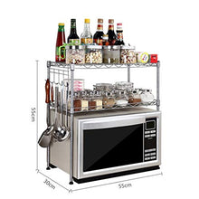 LYM &ripiano di stoccaggio Forno a microonde Scaffale, Cucina 3-Tier Metallo Scaffale Spice Kitchen Strumento di archiviazione Holder Bagno Ufficio Organizzatori Scaffale di Finitura