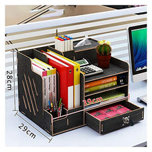 Schedario Classificatore Verticale File Cabinet, cartelle multifunzionale da tavolino di legno solido a più strati, file di Office Cassetto Tipo A4 con la serratura Data Storage Scaffale, file dati de