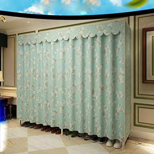 LyMei Armadio portaoggetti Organizzatore Portatile Armadio Guardaroba Tessuto in Tubo d'Acciaio Senza Cerniera Armadio Guardaroba,C