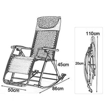 AI LI WEI SHUAIIJUAN Sedia per Il Tempo Libero Domestico Pieghevoli sedie a Dondolo for Adulti Lettino Lawn Lounge sedie da Giardino Sedia di Svago Sdraio reclinabile sedie da Esterno Max.200kg