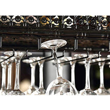 YWYW Portabottiglie Portabicchieri da Vino Portabicchieri da Champagne Portabicchieri Portabottiglie da Appendere in Ferro battuto Europeo (Nero) (Dimensioni: 80 * 35 cm)