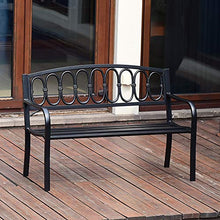 Sedia da giardino panchina in ferro battuto, doppia seduta da giardino con braccioli e schienale in metallo, mobili da giardino per terrazza, poltrona reclinabile, sgabello per sostituzione scarpe