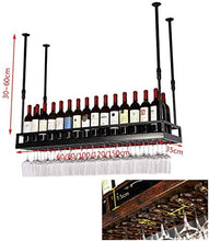 Splendidamente Cucina Organizzazione per Lo stoccaggio Soffitto Nero a soffitto Portabottiglie per Vino in Vetro Regolabile in Altezza Portabottiglie per Vino Portabottiglie Portabottiglie in Vetro p