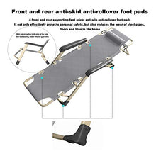 CJW-LC Lettini Prendisole,Sedia Reclinabile Pieghevole Sedia A Sdraio Zero Gravity Sedie A Sdraio per Giardino Patio Esterno Letto Reclinabile con Cuscino per La Testa, Max 300 kg