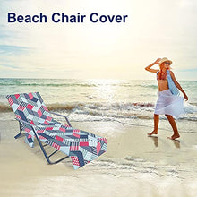 sdfsa - Telo coprisedia da spiaggia con tasche laterali in spugna, per piscina, chaise longue e chaise
