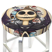 Sgabello rotondo da bar copre la sedia Nightmare Before Christmas Slipcover protettiva lavabile elastica sgabello cuscino Slipcover per 35,6 cm rotondo sgabello