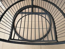Chicreat Sedia pensile in polyrattan, con telaio pieghevole, Cuscino e schienale, 88 x 64 x 117 cm